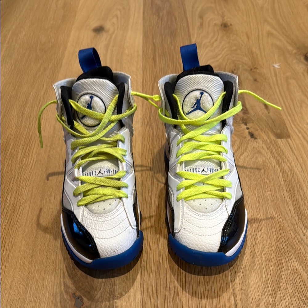 Kids' Jordan Sneakers XlV - White, Black, Blue